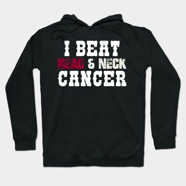 I Beat Head & Neck Cancer Hoodie by zeedot